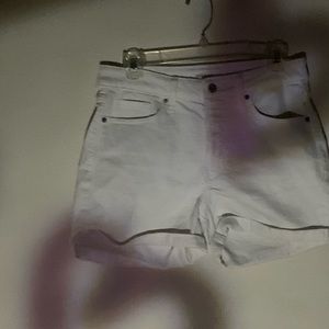White denim shorts